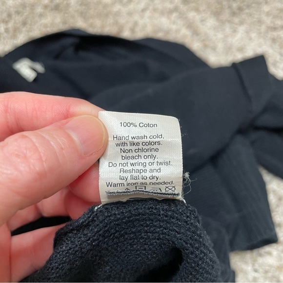 Madewell Inlet Button Up Long Sleeve Cotton Cardigan in Black Small - Picture 10 of 13